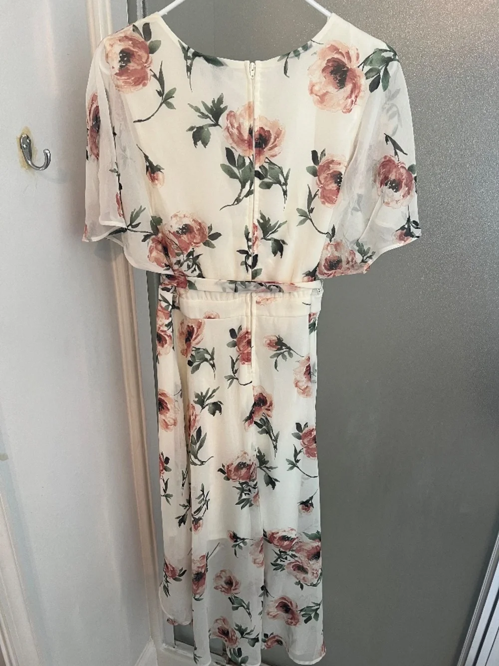Floral wrap midi dress